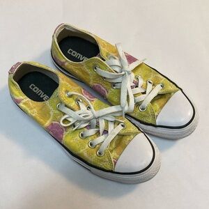 Converse Yellow and Pink Sneakers